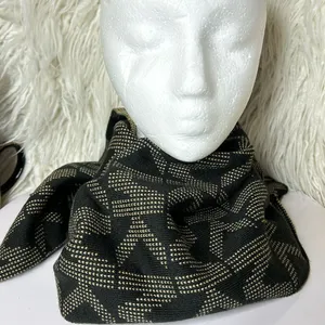 Michael Kors Camel And Black Logo Scarf 10” x 66”. thumbnail 1