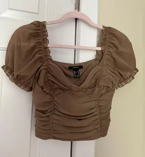 Forever 21 Brown Crop Top thumbnail 1