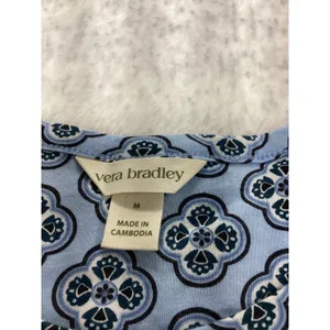 Vera Bradley Womens Blue‎ Medallion Cotton Short Sleeve Shift Dress M 1961676 thumbnail 2