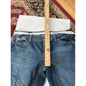 Aeropostale Curvy Skinny Flare Jeans Women 11 12 Blue‎ Denim Embellished Pockets thumbnail 4