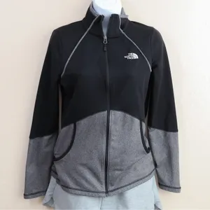 The‎ North Face Womens Small P Jacket Full Zip Gray Black Cinder 100 Athletic thumbnail 3