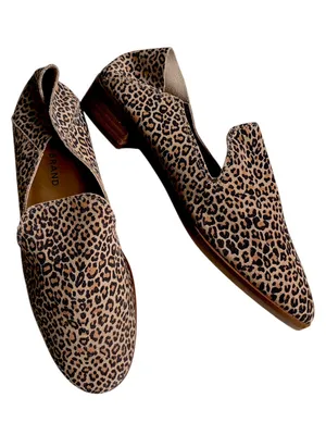 Like New Lucky Brand Leather Cahill Loafers Leopard Size 8 thumbnail 1