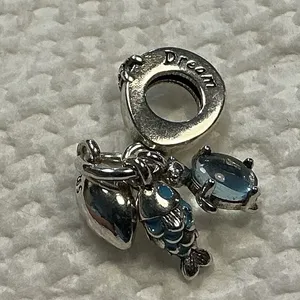 Pandora Fish Sea Turtle Conch Triple Dangle Charm 791697C01 S925 thumbnail 5