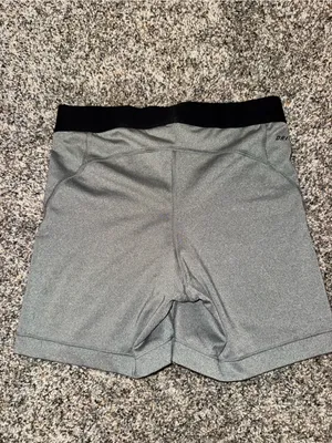 Women's Gray Performance Training Shorts thumbnail 2