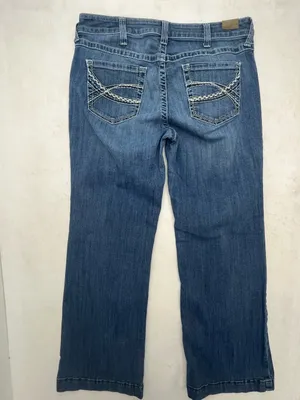 Ariat Women’s Medium Wash Stretch Wide Leg Denim Trouser Jeans Pants⁠ Size 32R thumbnail 7