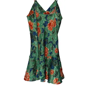 Victoria’s Secret Vintage‎ Gold Label Floral Jacquard Slip Dress Green Orange M thumbnail 3