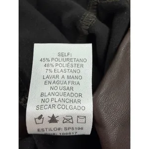 Shinestar Womens Brown Faux Leather High Rise Tapered Pants Size M SP5196 thumbnail 7