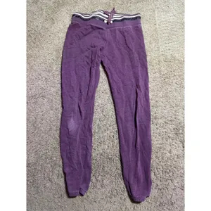 Victorias‎ Secret Purple Jogger Sweatpants XS Striped Waistband Lounge Pants thumbnail 2