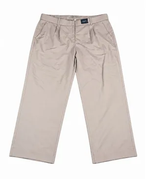 NWT abercrombie beige wide leg dress pants pleated 35/20R Curve Love Plus Sloane thumbnail 1