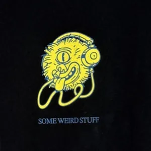 Zara Some Weird Stuff Graphic Oversized Relaxed Fit Basic T Shirt M Black Yellow thumbnail 4