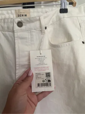 Sézane la new brut sexy ecru jeans button‎ fly straight leg pantalon thumbnail 4
