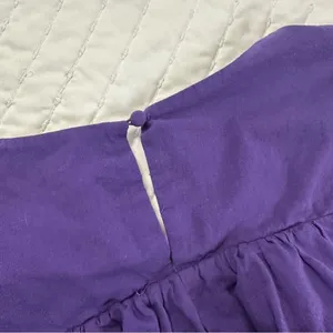 Pinch 100% Cotton Purple V-Neck Mini Dress With Pockets thumbnail 14