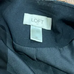 ‎Loft Leather Trimmed Black Blazer Size M thumbnail 7
