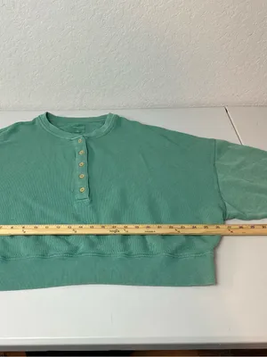 American Eagle Outfitters Relaxed Dolman Sleeve Cotton Blend Henley Size XL thumbnail 7