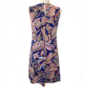 Trina Turk mini dress sz M multi color print sleeveless thumbnail 2