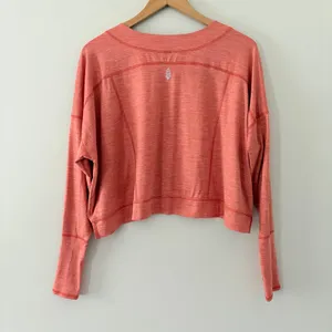 Free People Movement Fearless Top Small Orange Cropped Long Sleeve thumbnail 5
