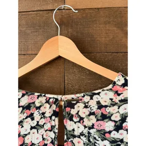 Billabong Floral Mini Dress Rayon Boho Babydoll Festival Dress thumbnail 6
