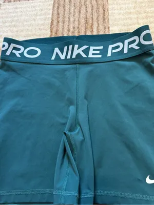 Nike Pro High Rise Compression Shorts Size Medium Women’s Teal Blue Athletic thumbnail 4