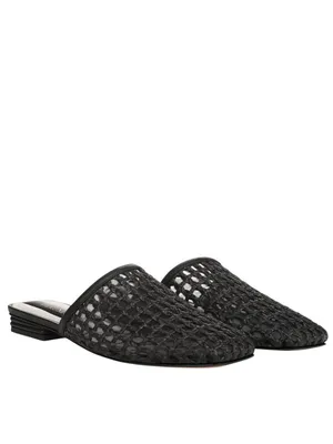 NWT Franco Sarto Toba Mule Slip On Square Toe J8092S1 Black Woven 9M thumbnail 7