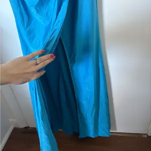 Lulus Attention Seeker Bright Blue Cowl Neck Maxi Dress Size Small NWT Formal thumbnail 8