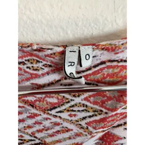IRO Salome Dress Women’s Size 0 Orange Aztec Mini Dress‎ Sleeveless thumbnail 5