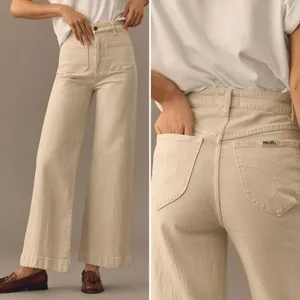 Rolla’s Sailor High-Rise Wide-Leg Jeans in Cream Size 29 thumbnail 5
