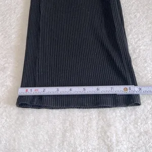 Reformation Ribbed Knit‎ Wide-Leg Jumpsuit Black XS thumbnail 7