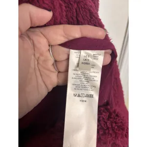 Free People We The Free So Cozy Slouch Moto Jacket Burgundy Oversized S thumbnail 11