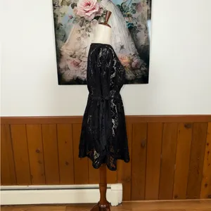 Super Cute Free People Ruby Black Lace Mini Dress! thumbnail 4