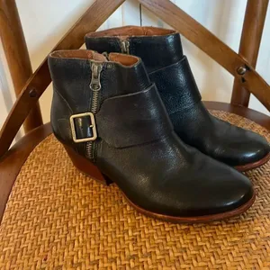 Korkease Morosita block heel full grain leather black booties size 6 thumbnail 7