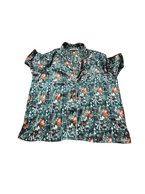 Their Nibs Silky Floral Owls Print Pajamas Set Sleep Loungewear thumbnail 2