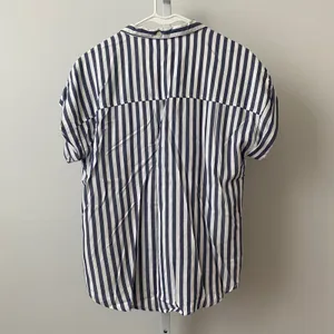 Alexander Jordan Relaxed Coastal Clean Office Siren Striped Button Top S Blue thumbnail 6