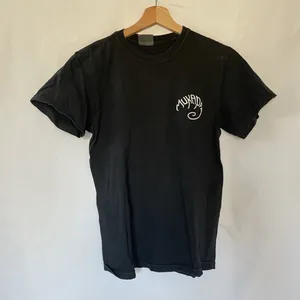 Vintage MuKappa women's size small Black Cotton‎ T-Shirt lightweight summer top thumbnail 1