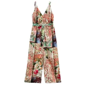 ZARA multicolor JUMPSUIT DRESS WITH presley PRINT Size Medium thumbnail 2