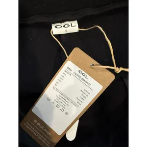 NEW OGL Pants Small Black Wide Leg Stretch Office Minimal Quiet Luxury Travel thumbnail 3