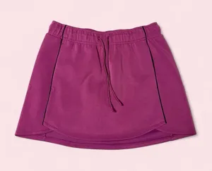 all in motion Magenta Drawstring Active Skort with Black Piping thumbnail 1