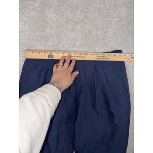 VINCE Pleated Slouchy Cropped Zip Leg‎ Pants Trousers Navy Blue 6 Ankle Zip thumbnail 9
