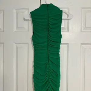 Green Ruched Maxi Bodycon Dress NWOT thumbnail 2