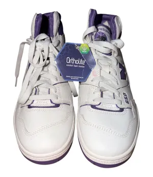 New Balance 650R White Interstellar Purple High Top Sneakers 6.5W 5M thumbnail 1