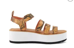 Platform sandals by Nest brand sneak print 1.5 inch high super cute thumbnail 2