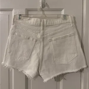 Abercrombie & Fitch High Rise White Mom Shorts thumbnail 2