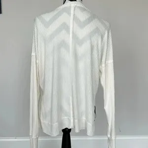 Wild Fable White Cream Long Sleeve Ribbed‎ Sweater Sz XS thumbnail 5