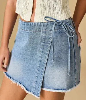 Denim skort Blue thumbnail 1
