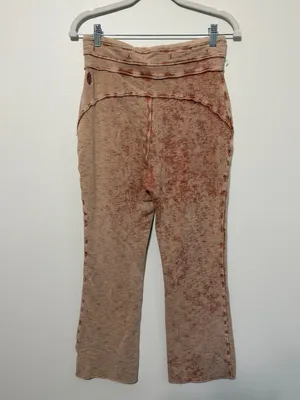 Free People Movement Comfy Acid Wash Lounge Flare Bootcut Pant Boho Size Small thumbnail 5