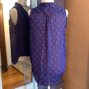 Zara Blue Sleeveless Blouse Size XS thumbnail 5