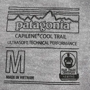 Patagonia M Gray Top capilene cool trail ultra soft technical performance shirt thumbnail 2