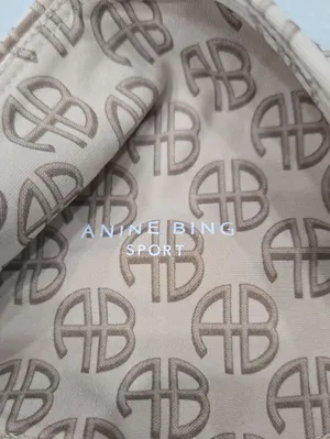 New Anine Bing Blake Biker Short Camel Monogram Print - Neutral Size XS thumbnail 4