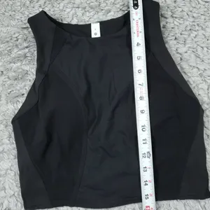 Lululemon Mesh Panelled Training Shelf Tank Top Size 8 Black Lined thumbnail 4