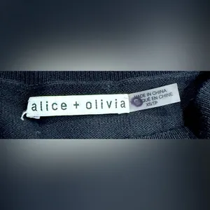 Alice + Olivia‎ Bao Wild Child Black Embellished Wool Sweater ASO Miley Cyrus XS thumbnail 6