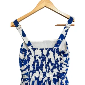 Abercrombie & Fitch Emerson tiered‎ maxi blue white dress XS Sleeveless thumbnail 5
